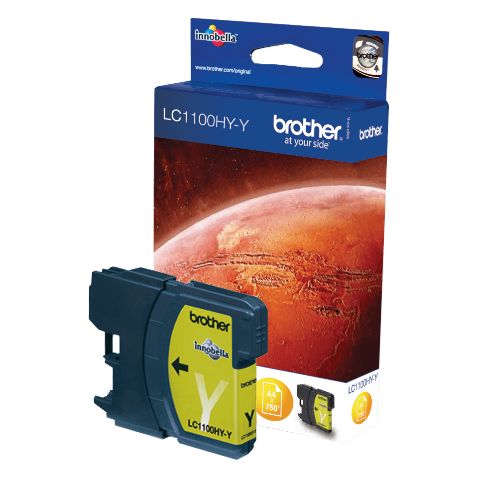 Genuine Brother LC1100HYY High Yield Ink Cartridge – Yellow 2